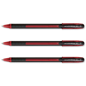 Uni Jetstream SX-101 Ballpoint Pen Super Ink Quick Drying 1.0mm Tip Red [Pack 12] Ref 9008052