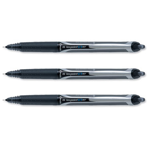Pilot V5 RT Rollerball Line Retractable Hi-Techpoint 0.7mm Tip 0.4mm Line Black Ref 106101201 [Pack 12]