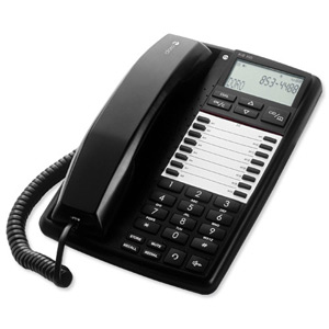 Doro Business Telephone for PBX LCD Display Handsfree Speakerphone 20 Memories Black Ref AUB300 Ident: 672E