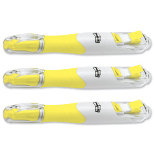 Post-it Index Highlighter Comfort Grip 2-5mm Line Yellow Ref 690-HL3YLW [Pack 3]