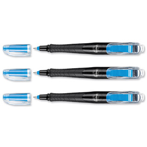 Post-It Gel Pen Retractable Medium 0.7mm Tip Blue Ref 694-G3BLU7 [Pack 3]