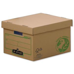 Fellowes R-Kive Earth Storage Box Large W330xD425xH254mm Ref 4470709 [Pack 10] Ident: 176C