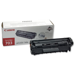 Canon 703 Laser Toner Cartridge Page Life 2000pp Black Ref 7616A005 Ident: 798U