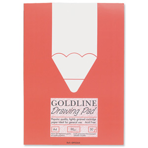 Drawing Pad Acid Free Cartridge Paper 90gsm 50 Sheets A4 Ident: 49C