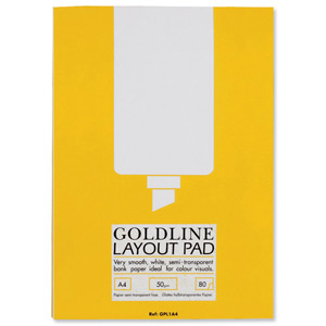 Layout Pad Bank Paper Acid Free 50gsm 80 Sheets A4 Ident: 49B