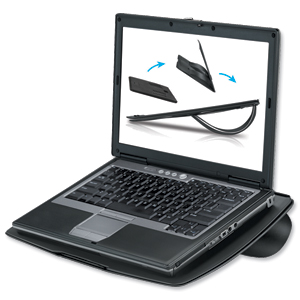 Fellowes Go Portable Laptop Riser Vented Up To 17 Inch Laptop Non-Slip Pads 8mm Thick Ref 8030402 Ident: 748A