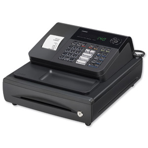 Casio Cash Register 7 Segment x 8 Digit 120 PLUs 20 Departments 2.4 lines/sec W330xD360xH203mm Ref 140CR