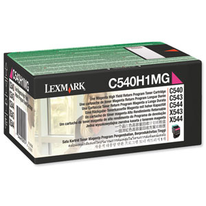 Lexmark Laser Toner Cartridge Page Life 2000pp Magenta Ref C540H1MG Ident: 825E