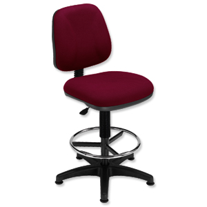 Trexus Intro Medium Back High Rise Chair Seat W490xD450xH650-780mm Back H390mm Burgundy