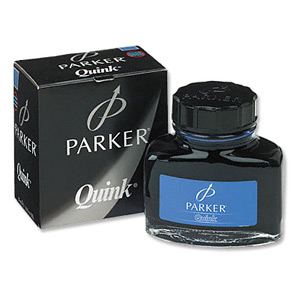 Parker Quink Bottled Ink Permanent 57ml Bottle Blue Ref S0037470 Ident: 86F