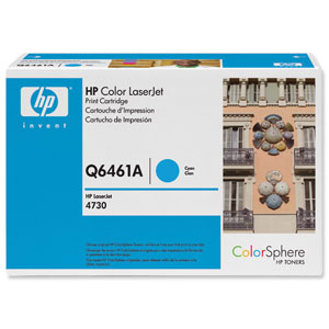 Hewlett Packard [HP] No. 644A Laser Toner Cartridge Page Life 12000pp Cyan Ref Q6461A