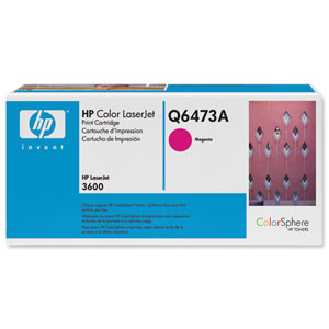 Hewlett Packard [HP] No. 502A Laser Toner Cartridge Page Life 4000pp Magenta Ref Q6473A Ident: 817F