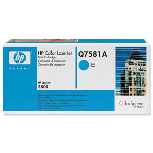 Hewlett Packard [HP] No. 503A Laser Toner Cartridge Page Life 6000pp Cyan Ref Q7581A