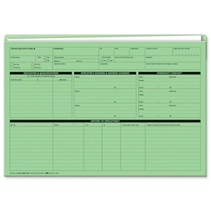 Sigma Personnel Forms Personnel Wallets 235x330mm Green Ref G351R [Pack 50] Ident: 21D