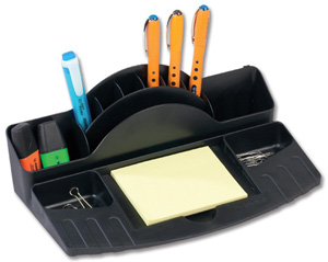 Avery Mainline Desk Tidy Multicompartment with Ruler Slot Black Ref 88MLBLK Ident: 328A
