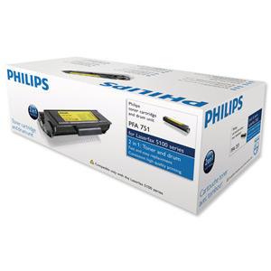 Philips Laser Toner Cartridge and Drum Page Life 3500pp Black Ref PFA751