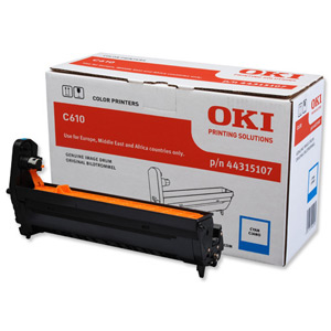 Oki C610 Laser Drum Unit Page Life 20000pp Cyan Ref 44315107