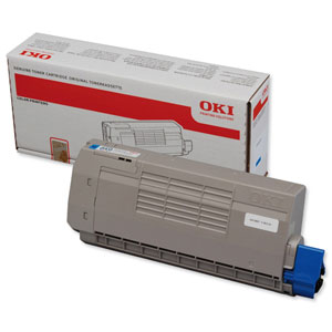 OKI Laser Toner Cartridge Page Life 11000pp Cyan Ref 44318607