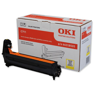OKI Laser Drum Unit Page Life 20000pp Yellow Ref 44318505 Ident: 827A