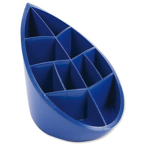 Avery DTR Eco Pen Pot 10 Compartments Leaf Design W100xD180xH119mm Blue Ref DR450BLUE Ident: 324A