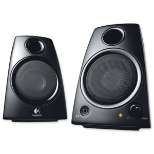 Logitech Z130 Speakers with Headphone Jack and 3.5mm Plug 2x 2.5W Ref 980-000419 Ident: 741H