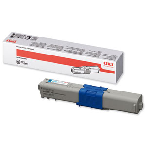 OKI Laser Toner Cartridge Page Life 2000pp Cyan Ref 44469706