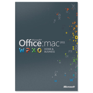Microsoft Office Mac 2011 Software Home and Business Word Excel Powerpoint OneNote 1 User Ref MAC-01
