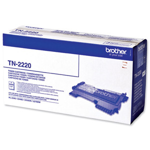 Brother Laser Toner Cartridge Page Life 2600pp Black Ref TN2220