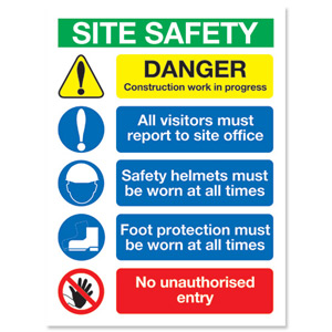 Stewart Superior Foam Board Sign Site Safety 400x300mm Ref FB070