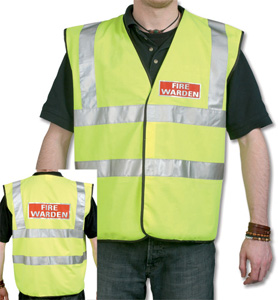 IVG Fire Warden Vest High Visibility Yellow with Fire Warden Reflective Logo Ref IVGSFWV