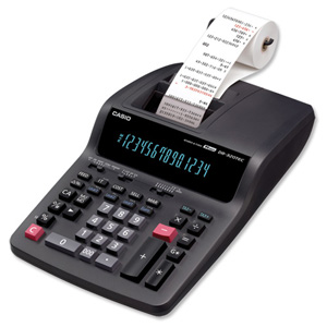 Casio Calculator Printing Euro Mains-power 14 Digit 3.5 Lines psec 212x358x75mm Ref DR320TER