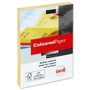 Multifunctional Paper Coloured Ream Wrapped 80gsm A3 Yellow [500 Sheets]