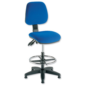 Trexus Checkout Chair Folding Backrest H390mm Seat W460xD460xH590-840mm Blue Ident: 400F