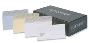 Conqueror Envelopes Wallet Peel and Seal Laid White DL Ref CDE1006BW [Pack 500]