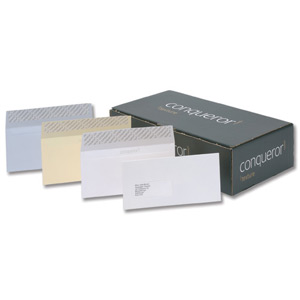 Conqueror Envelopes Wallet Peel and Seal Laid Vellum DL Ref CDE01453VE [Pack 500] Ident: 15B