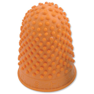 Quality Thimblette Rubber for Note-counting Page-turning Size 3 Extra Large Orange Ref 265509 [Pack 10]