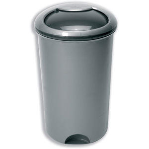 Bin with Rotating Lid and Footplate 50 Litre Metallic Ident: 519D