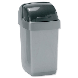 Roll Top Bin Composite Plastic 10 Litres Metallic Ident: 519G