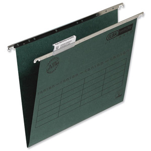 Elba Verticfile Suspension File Recycled 100 percent A4 Green Ref 100331251 [Pack 50] Ident: 208A