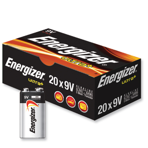 Energizer UltraPlus Batteries 9v Bulk Pack Ref 632874 [Pack 20] Ident: 648C