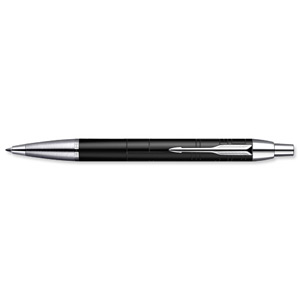 Parker IM Ball Pen Black Chrome Trim Blue Ink Ref S0856430 Ident: 87C