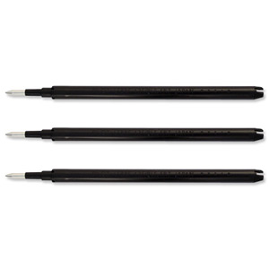 Pilot Frixion PRO Ink Refills for Rollerball Black Ref 075300301 [Pack 3]
