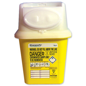 Wallace Cameron Sharps Disposal Bin Anti-contamination First Aid 4 Litre Ref 4402001 Ident: 538F