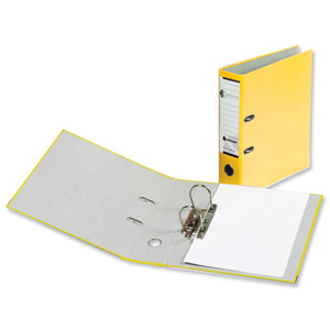 Rexel Karnival Lever Arch File Paper over Board Slotted 70mm A4 Yellow Ref 20749EAST [Pack 10] Ident: 225B