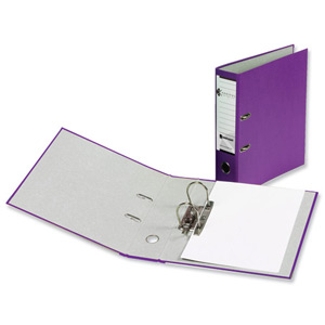 Rexel Karnival Lever Arch File Paper over Board Slotted 70mm A4 Purple Ref 20747EAST [Pack 10]