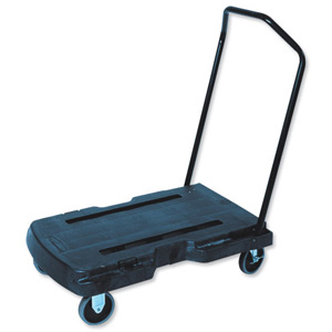 Rubbermaid Triple Trolley with Castors 2 Fixed 2 Swivel Capacity 181kg Platform L826xW521mm Ref 4401