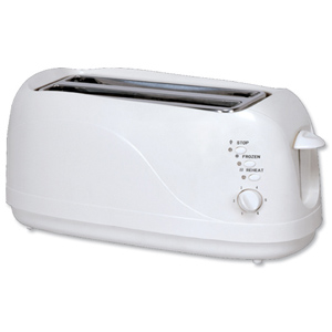 Toaster Cool Wall Variable Browning 2 Slot 4 Slice 1300W White Ident: 636E