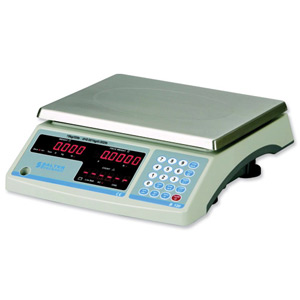 Salter Count and Weigh Scale Accumulate and Count Red LED 6kg 1g Increments W295xD335xH117mm Ref B120 Ident: 165E