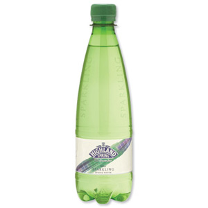 Highland Spring Water Sparkling in Plastic Bottle 500ml Ref A01790 [Pack 24] Ident: 623C
