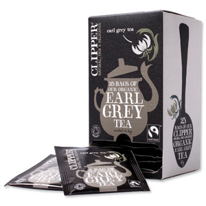 Clipper Fairtrade Organic Earl Grey Tea Bags Ref A06721 [Pack 25] Ident: 610B